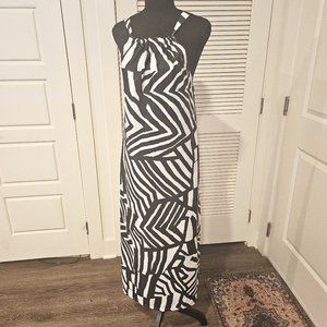 Black and White native print sundress/ medium